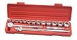 1/2-Inch Drive Pro Socket Set Crv (MM) Notched - 17-Piece