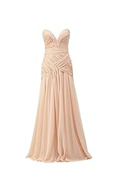 Plus Size Strapless Chiffon/Satin Sweetheart Pleated Evening Dress/Bridesmaid Dress/Prom Dress/Party Dress 