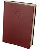 Red Embossed Heart Writing Journal - Lined Pages