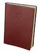 Red Embossed Heart Leather Journal - Lined