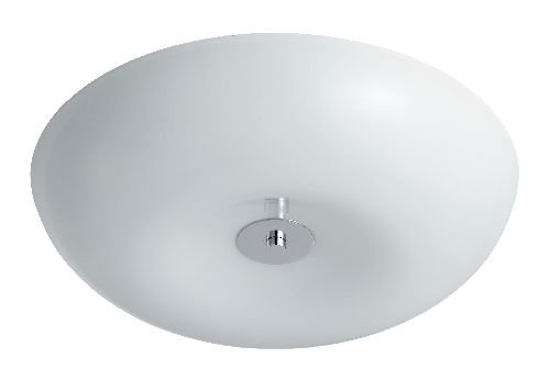 Oriva 49230 Deckenlampe, H 7 cm, B 32 cm, 1 x T5, Satin-Optik/weiß