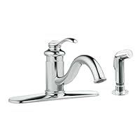 KOHLER K-12172-CP Fairfax Single Control Kitchen Sink Faucet, Polished Chrome