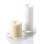 Set of 6 Round Glass Pillar Candle Holders