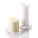 Set of 12 Round Glass Pillar Candle Holders