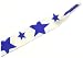 11001 Star 4 White/Blue Thick Laces