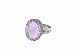 Oval Pink Corrandum Ring in Silver by Becky Kelso