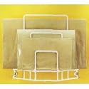 Grocery Bag Holder - Wall or Cabinet Mounted (White) (9 1/2"W x 9 1/2"H x 4 1/2"D)