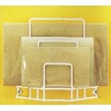 Grocery Bag Holder - Wall or Cabinet Mounted (White) (9 1/2