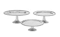Benzara 26201 Party Aluminum Cake Stand Set-3 19 in., 16 in., 14 in. W