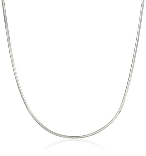 Sterling silver italian 0.8 mm diamond-cut snake chain …