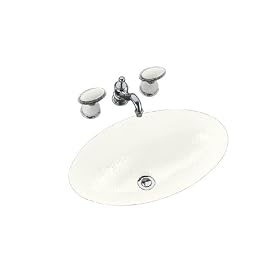 KOHLER K-14273-G-0 Garland Design on Vintage Undercounter Lavatory, White