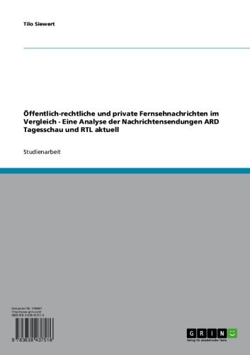 Öffentlich-rechtliche und private Fernsehnachrichten im Vergleich. Eine Analyse der Nachrichtensendungen ARD Tagesschau und RTL aktuell (German Edition)
