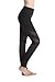 Lotsyle Women's Mesh splicing stretchy elastic leggings gym yoga pants