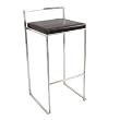 LumiSource Fuji Stacker Bar Stool, Black