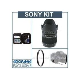 Sony 18-250mm f/3.5-5.6 DT ED a (alpha) Mount Digital SLR High Magnification Zoom Lens Kit, with Tiffen 62mm UV Filter, Lens Cap Leash, Professional Lens Cleaning Kit