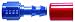 Earl's 700167 Super Stock Blue and Red Anodized Aluminum -6AN Straight Push-on Hose E...