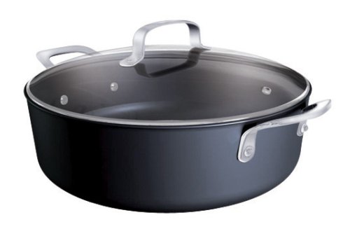 Tefal Jamie Oliver Hard Anodised Saute Pan with Lid, 30 cm