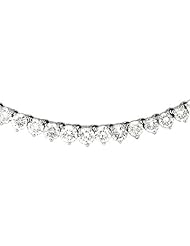 10.00 ct tw Diamonds 27 Grams 18k Gold Graduate Tennis Necklace 16 Inch