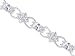 Delicate Filigree Design Oval & Round Cut White CZ Gemstone Bracelet in Sterling Silver
