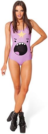 Pulcher Lumpy Space Princess Shout Pattern Women Tight Stretch One Piece Swimsuit