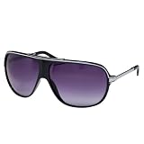 Xhilaration® Plastic Vintage Shield Aviator Sunglasses - Black by Xhilaration