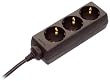as-Schwabe 11332 Rallonge multiprise 3 prises Int�rieur / IP20 C�ble noir 3 m H05VV-F 3G1,5 (Import Allemagne)