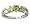 10kt. Heart Shape Peridot and Diamond Ring in White Gold