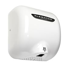 XLERATOR XL-W Automatic Surface-Mounted Hand Dryer with White Cover, 12-11/16" Height x 11-3/4" Width x 6-11/16" Depth