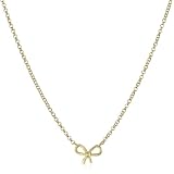 Dogeared Whispers Silver Bow Necklace, 18