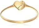 9ct Yellow Gold AMR314457 Ladies 0.005ct Diamond Heart Ring