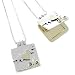 Winged Heart Locket Pendant in Sterling Silver and Brass on an 18" Box Chain, #7906