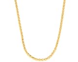 14k Yellow Gold Italian Wheat Chain Necklace, 18