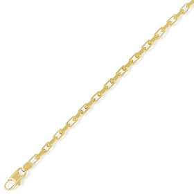 9ct Gold Diamond Cut Belcher Anklet- 9.5 Inch / 9.5cm