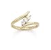 14k Bypass CZ Toe Ring - JewelryWeb