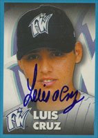 Luis Cruz, Fort Wayne Wizards - Padres Affiliate, 2003 Instant Copy Autographed Card