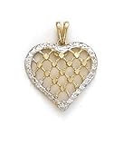 14k Two-Tone Heart Pendant