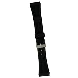 Genuine TIMEX Mens Black Rubber Strap, 20mm wide end-piece, width 16mm, length 6 -1/2