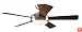 Hunter 21617 Palermo One-Light 52-Inch Five-Blade Ceiling Fan, Brushed Nickel with Frosted Globe