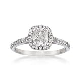 1.29 ct. t.w. Certified Diamond Ring In 18kt White Gold. Size 7