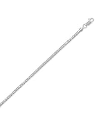 Sterling Silver 18 Inch Light Popcorn Chain Necklace - 2.2mm Wide