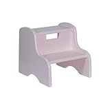 Child's Classic Wooden Step Stool in Soft Pink