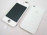 Apple iPhone 4 G 4G Verizon CDMA ~ White Full LCD Screen Display + Touch Screen Digitizer Front Glass Lens Part Assembled Together + Full Plastic Glass Back Battery Cover Door Case Housing Fascia Plate Panel ~ Mobile Phone Repair Parts Replacement