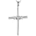 10K White Gold 0.25 Carat Diamond Cross Pendant with 18 Chain