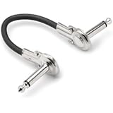 Hosa IRG-600.5 Low-Profile Right Angle Guitar Patch Cable, 6 pieces, 6 inch