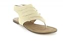 Damenschuhe Zehentrenner Flipflops Sandalen Übergröße Beige