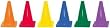 6" Bright Traffic Cones Set of 6 - Sports Exercise Equipment - Set