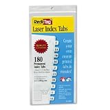Printable Laser Index Tabs, 2w x 7/8h, White, 80/pack