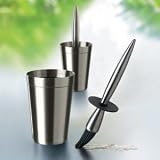 Nuance Brush Holder and BBQ/Kitchen Brush Set, Stainless Steel and Silicone