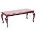 Mahogany Finish Queen Ann Traditional Coffee Table By Office Star