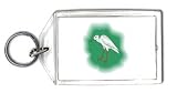Keychain with crane, white, bird